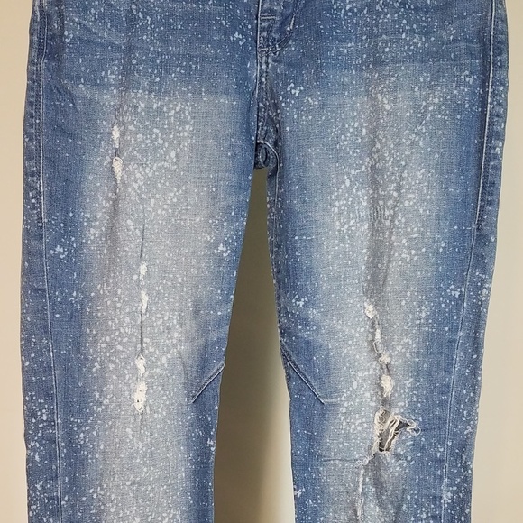 Emos bleach splattered distressed skinny jeans 4 - Picture 1 of 8